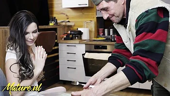 Sweet thing's tit sucking porn by Mature NL