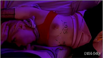 Tied Up Girlfriend Having Fun After Party. She Is A Free Use Anal Slut